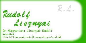 rudolf lisznyai business card